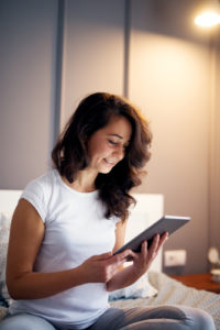 Women using a tablet