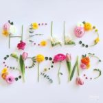 Hello Spring made of flowers
