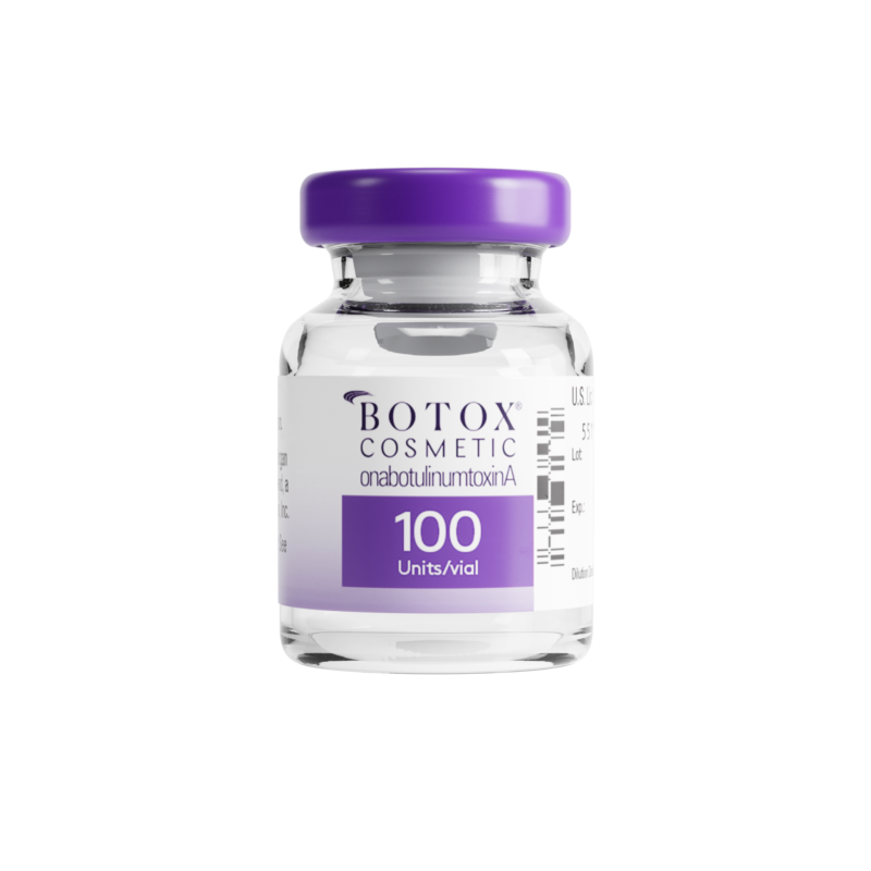 100 units of botox in a glass vial at Pacific Eye Associates